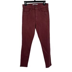 Joe's Jeans coated high rise skinny ankle brown size 27